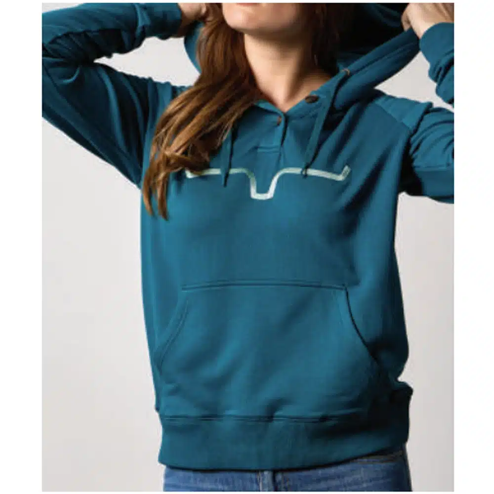 "Kenzie" Women's Hooded Pullover - Dark Teal