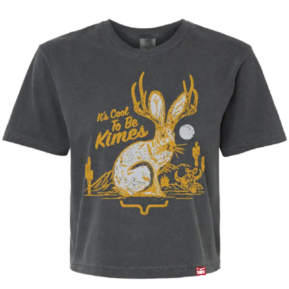 kimes ranch cropped black tee