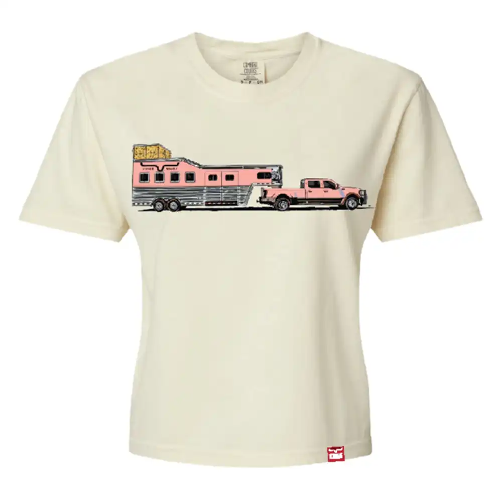 hauler women's cropped tee shirt ivory