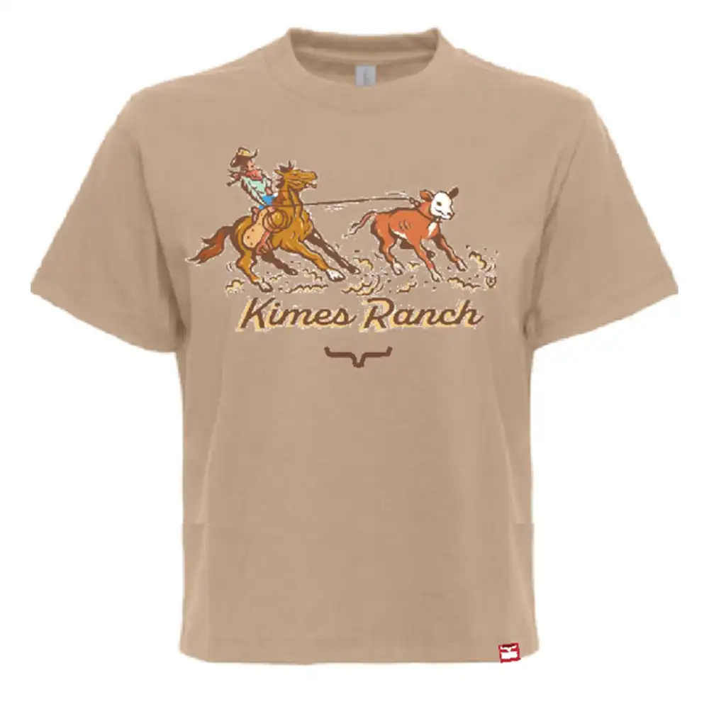 kimes ranch women's roper tee shirt tan