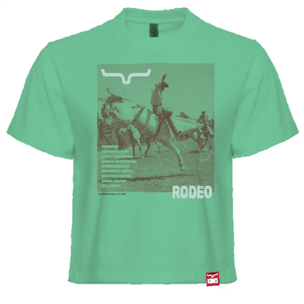 kimes ranch women's cropped tee shirt kelly green