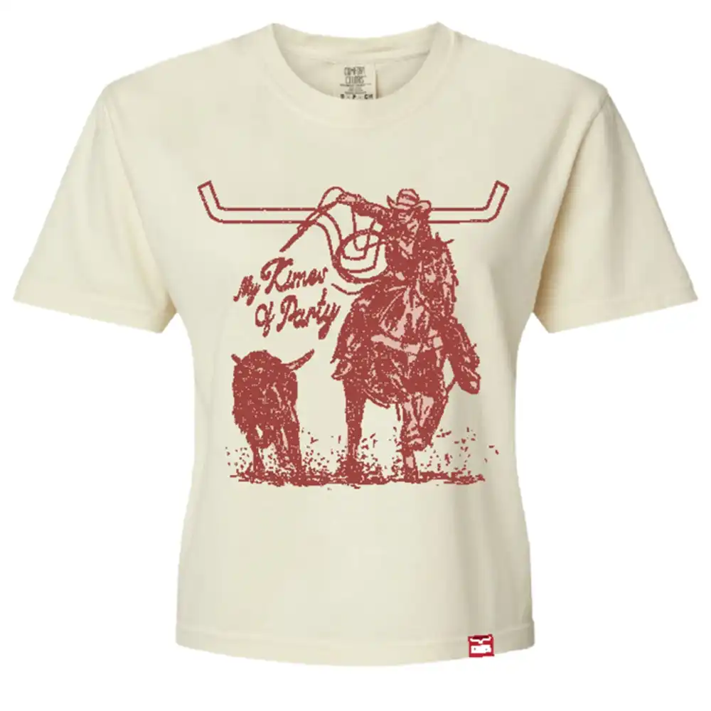 kimes ranch women's cropped tee shirt ivory