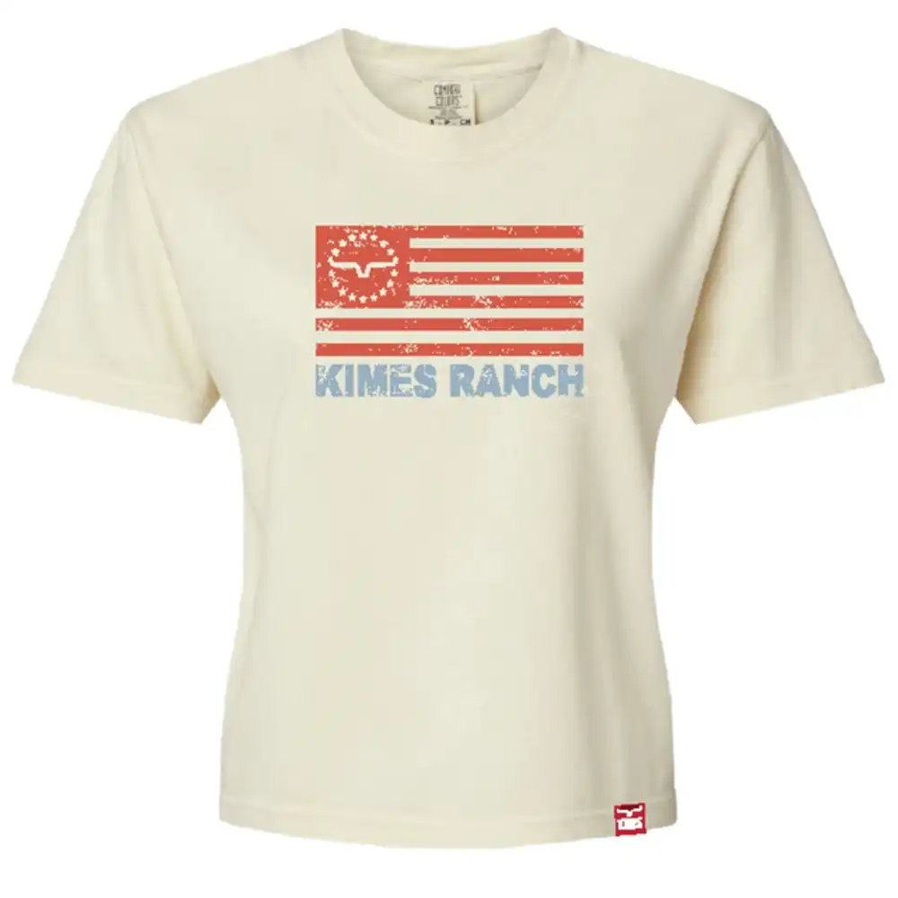kimes ranch women's cropped graphic tee ivory