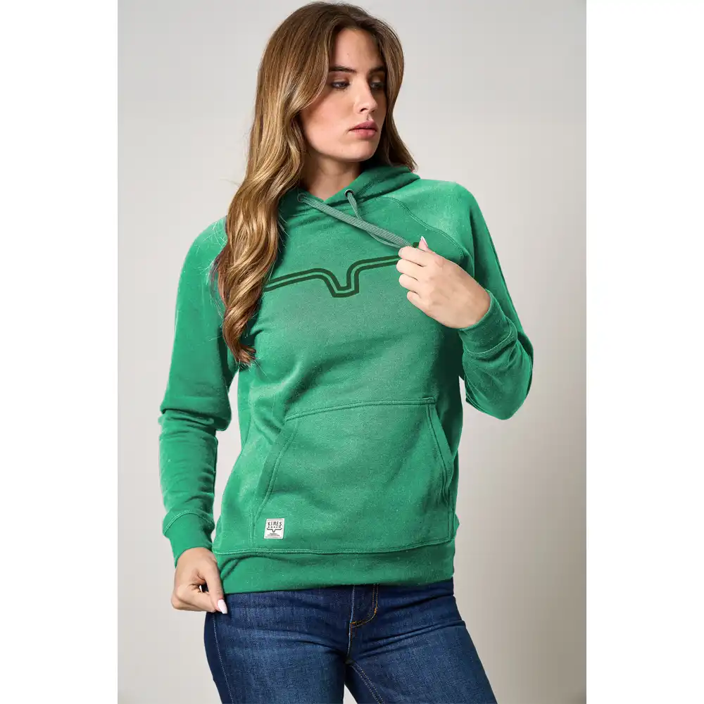 kimes ranch women's hooded pullover green