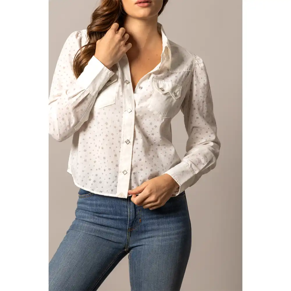 kimes ranch women's cropped long sleeve shirt