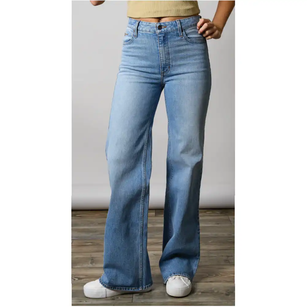kimes ranch women's wide leg jean light wash