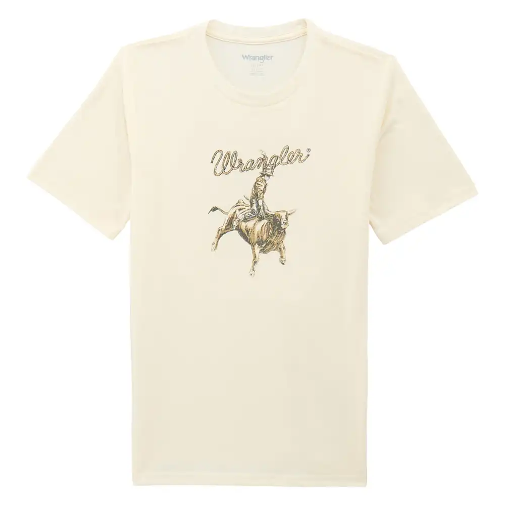 wrangler boy's tee shirt cream