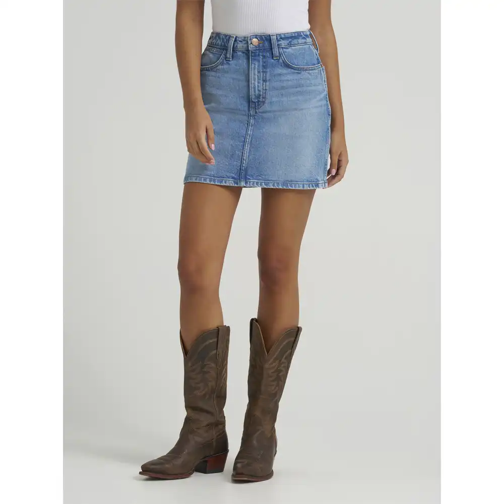 wrangler women's denim skirt