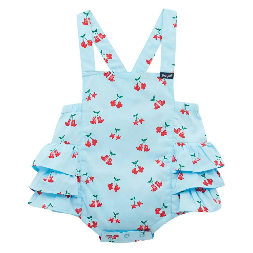 wrangler girl's onesie blue