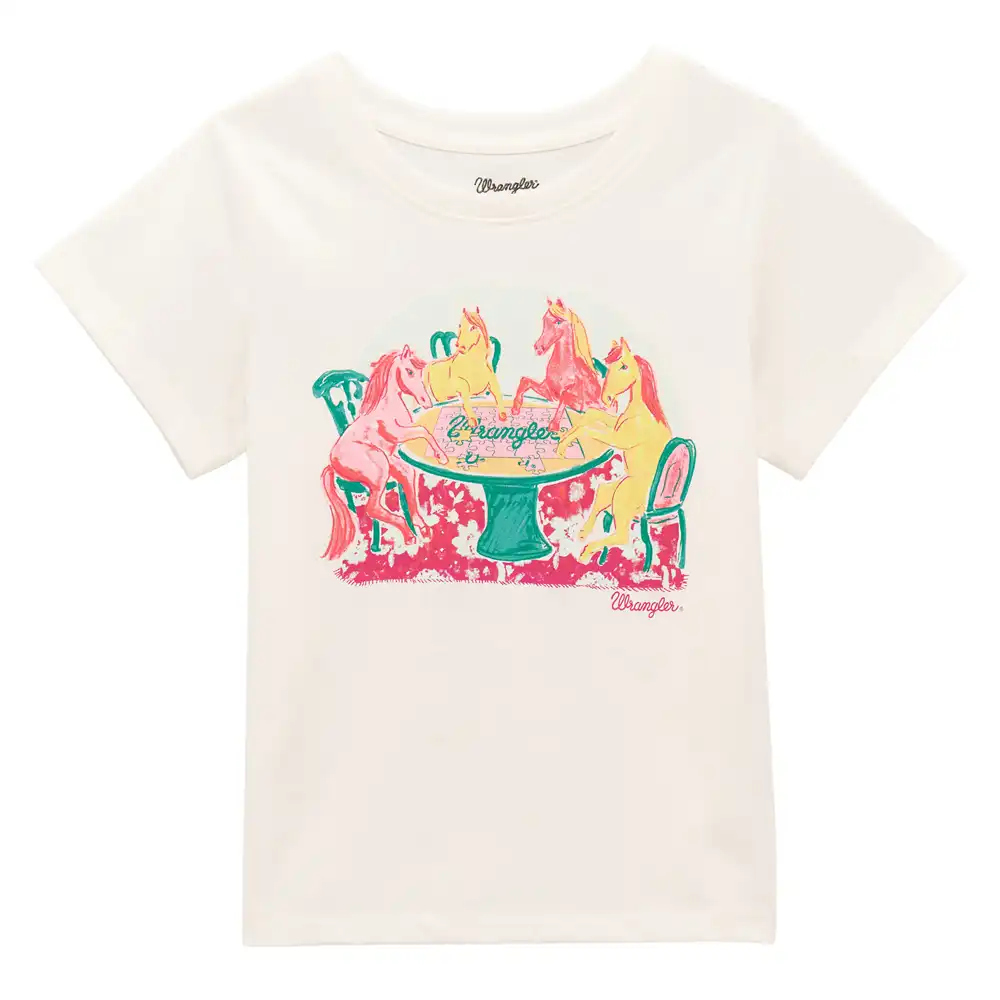 wrangler girl's tee shirt white