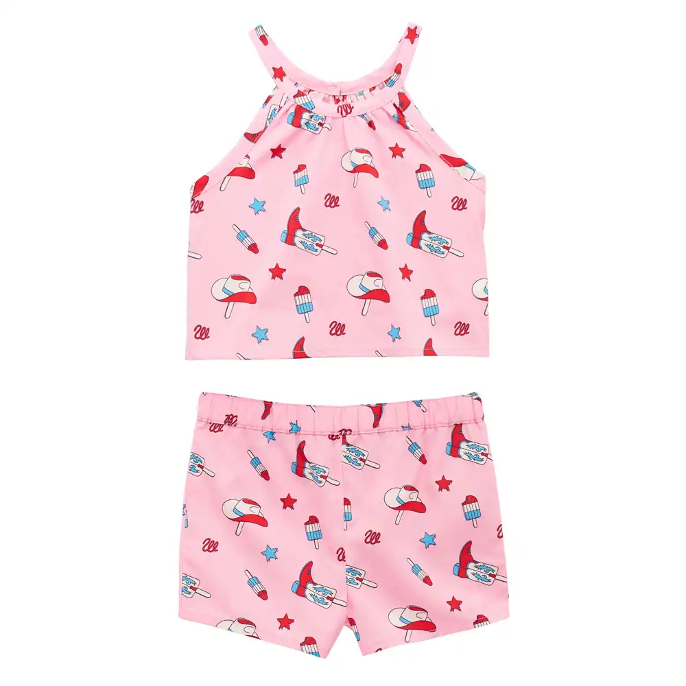baby's wrangler® baby girl short set - pink