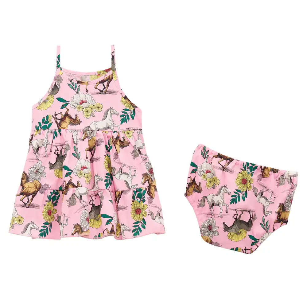 wrangler girl's infant dress pink