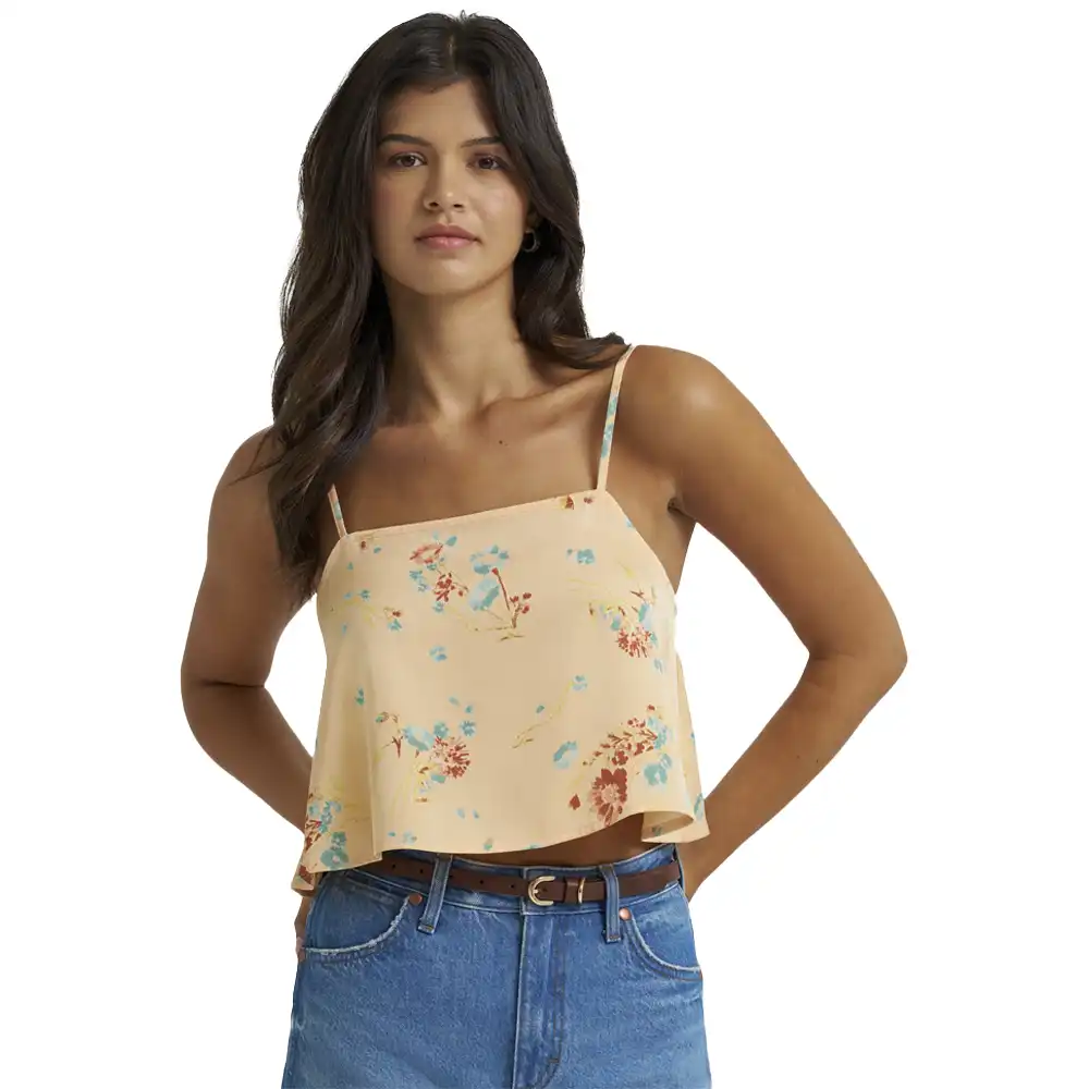 wrangler women's sleeveless top orange