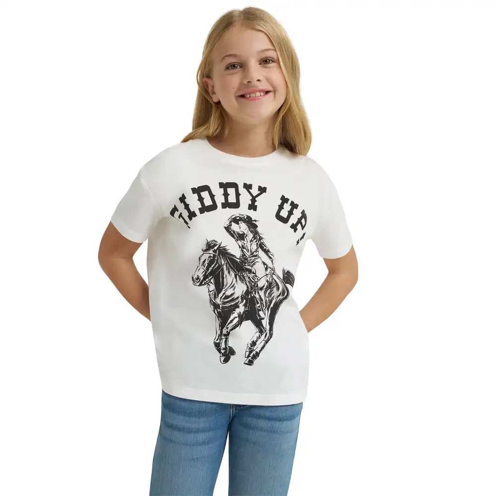 wrangler girl's giddy up tee shirt