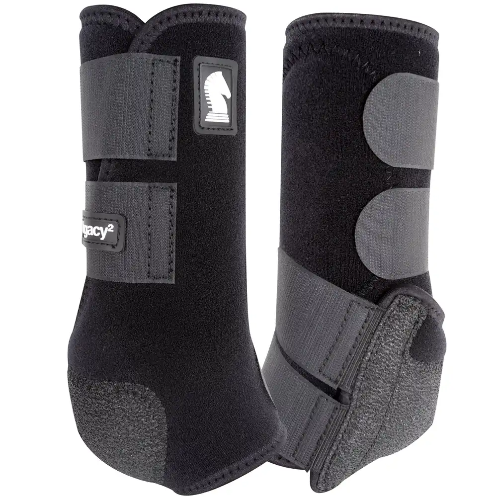 classic equine splint boots black