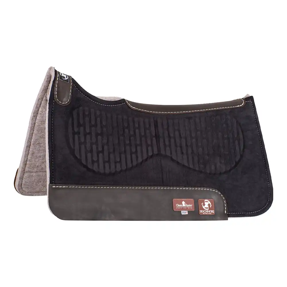 zone microsuede saddle pad black