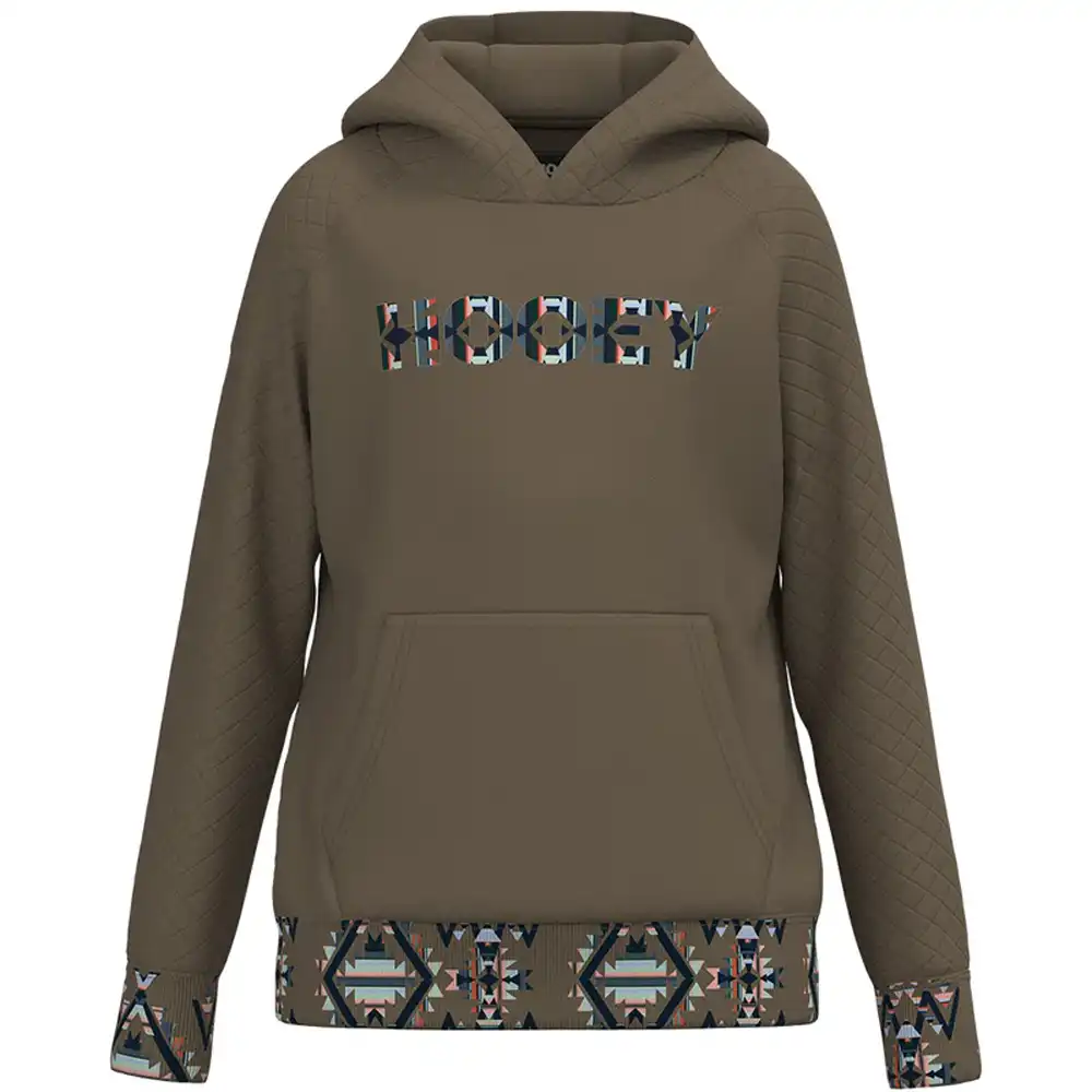 youth aztec brown hoodie