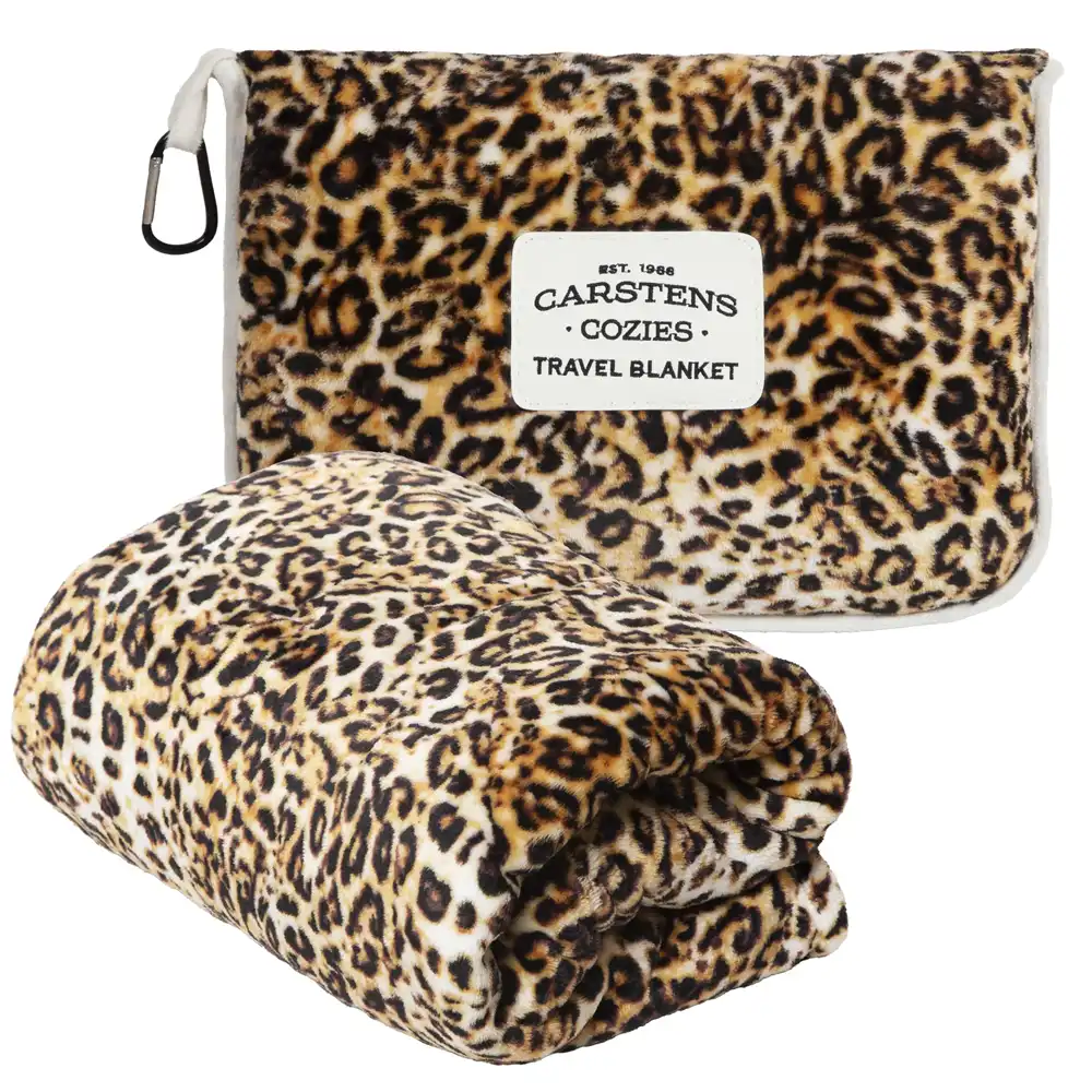 Carstens leopard travel blanket