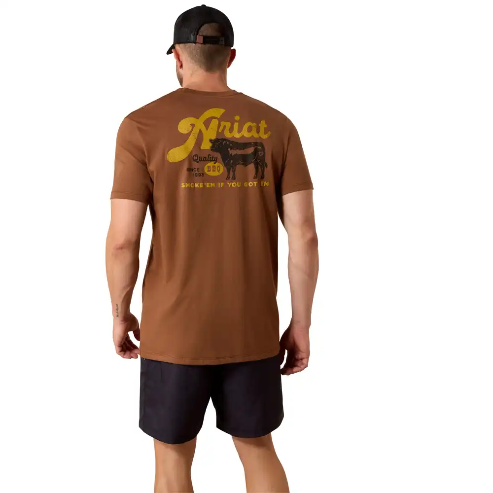 ariat men's tee shirt brown