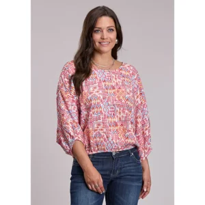 karman women's 3/4 sleeve top