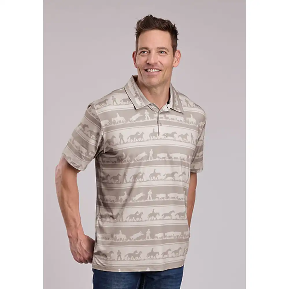 karman men's polo tan