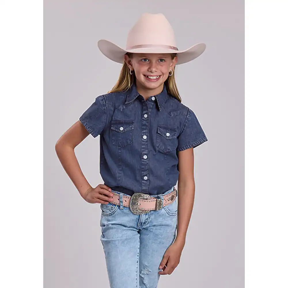 karman girl's denim shirt