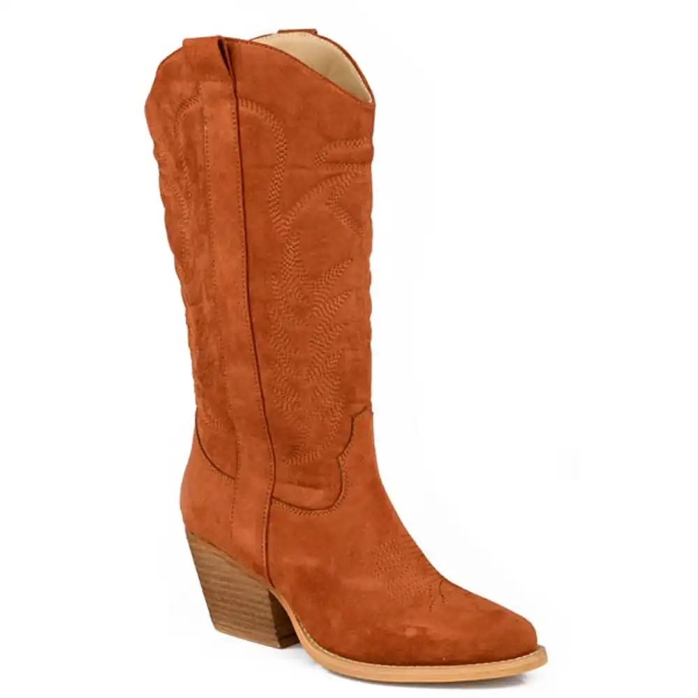 karman suede boot rust