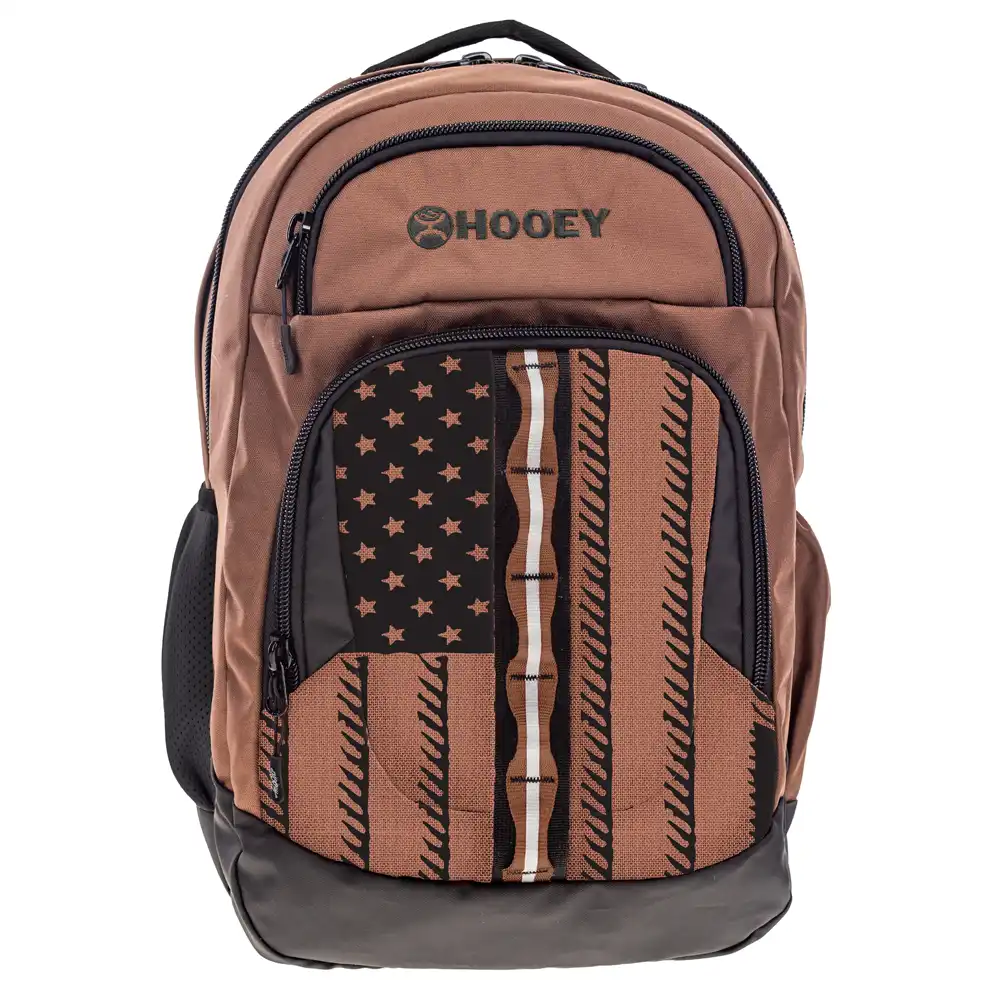 hooey backpack black and brown flag