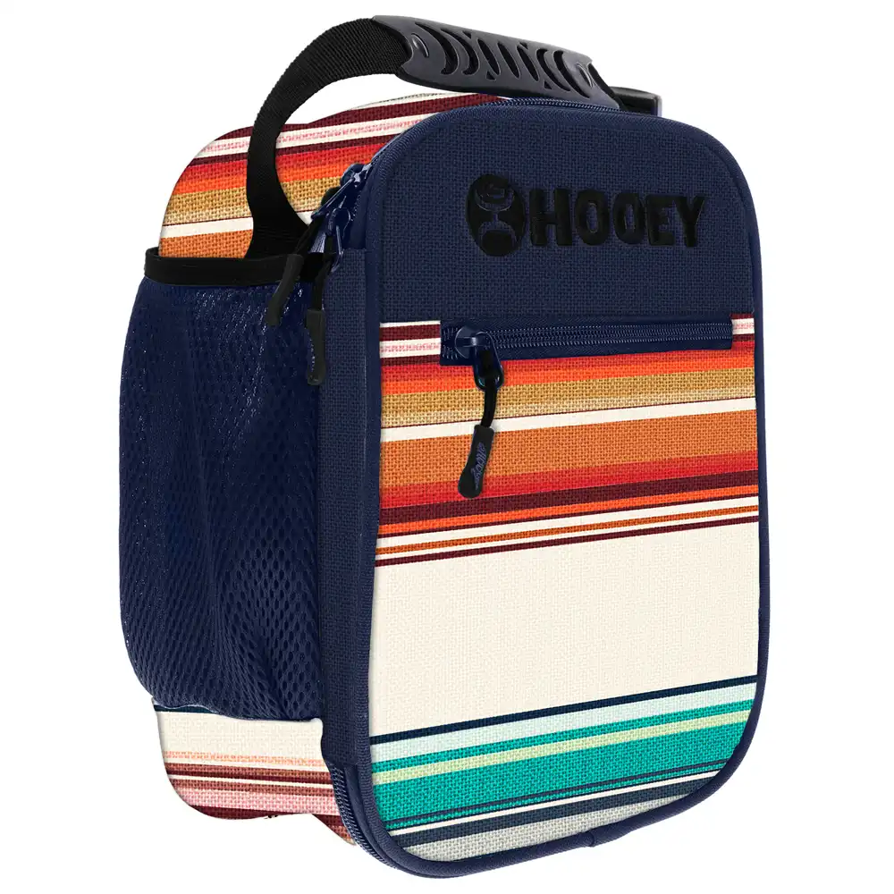 hooey lunch box navy serape