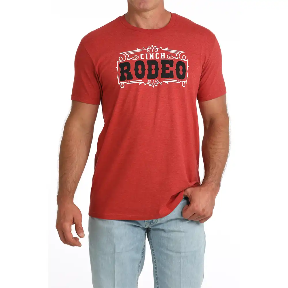 cinch men's tee shirt red