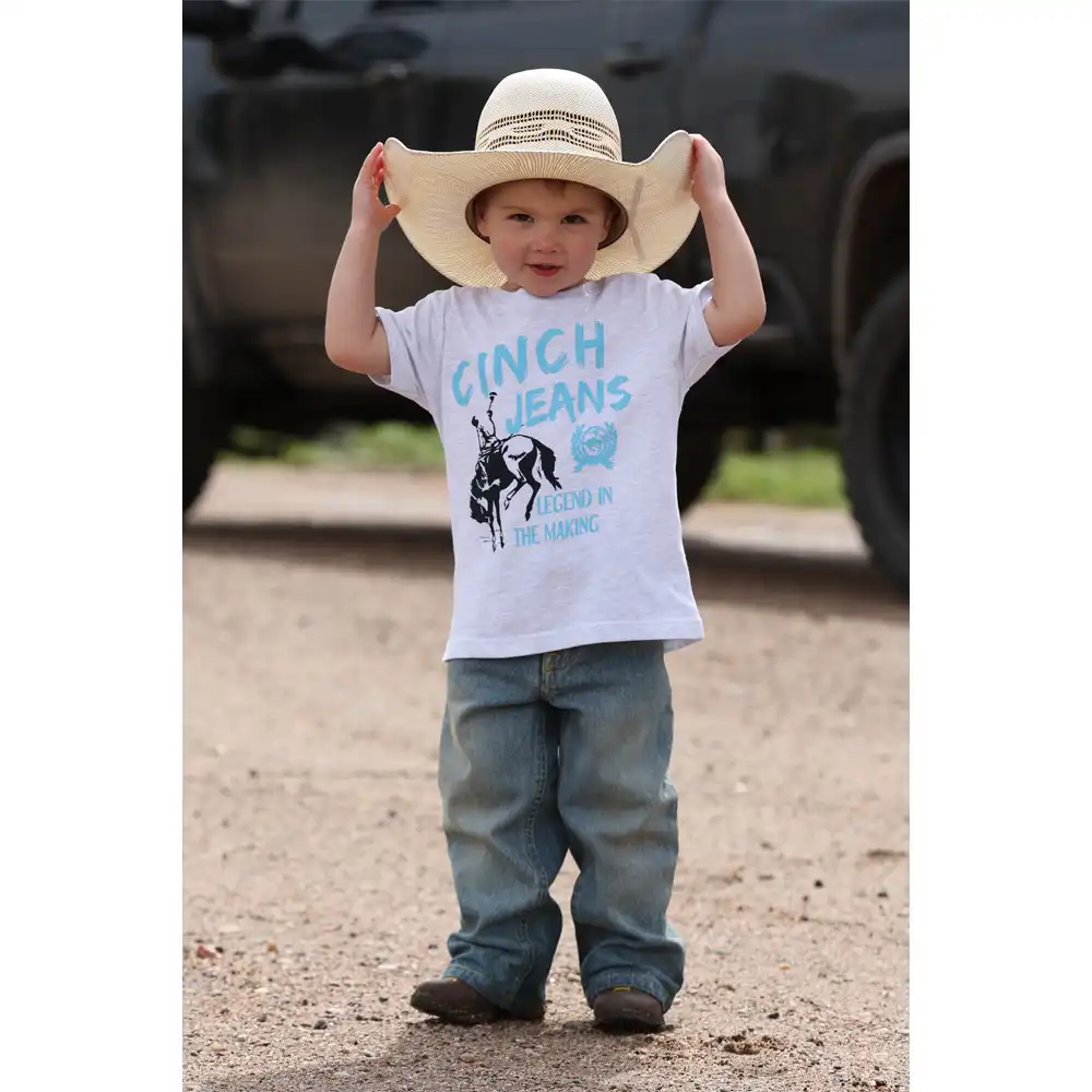 cinch infant tee shirt grey