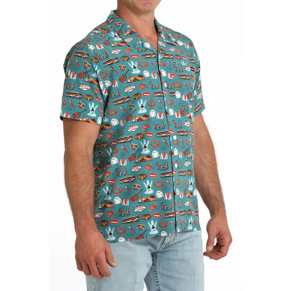 cinch men's short sleeve shirt pure country
