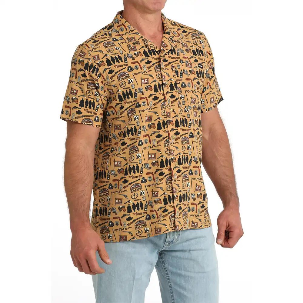 cinch men's tombstone short sleeve shirt