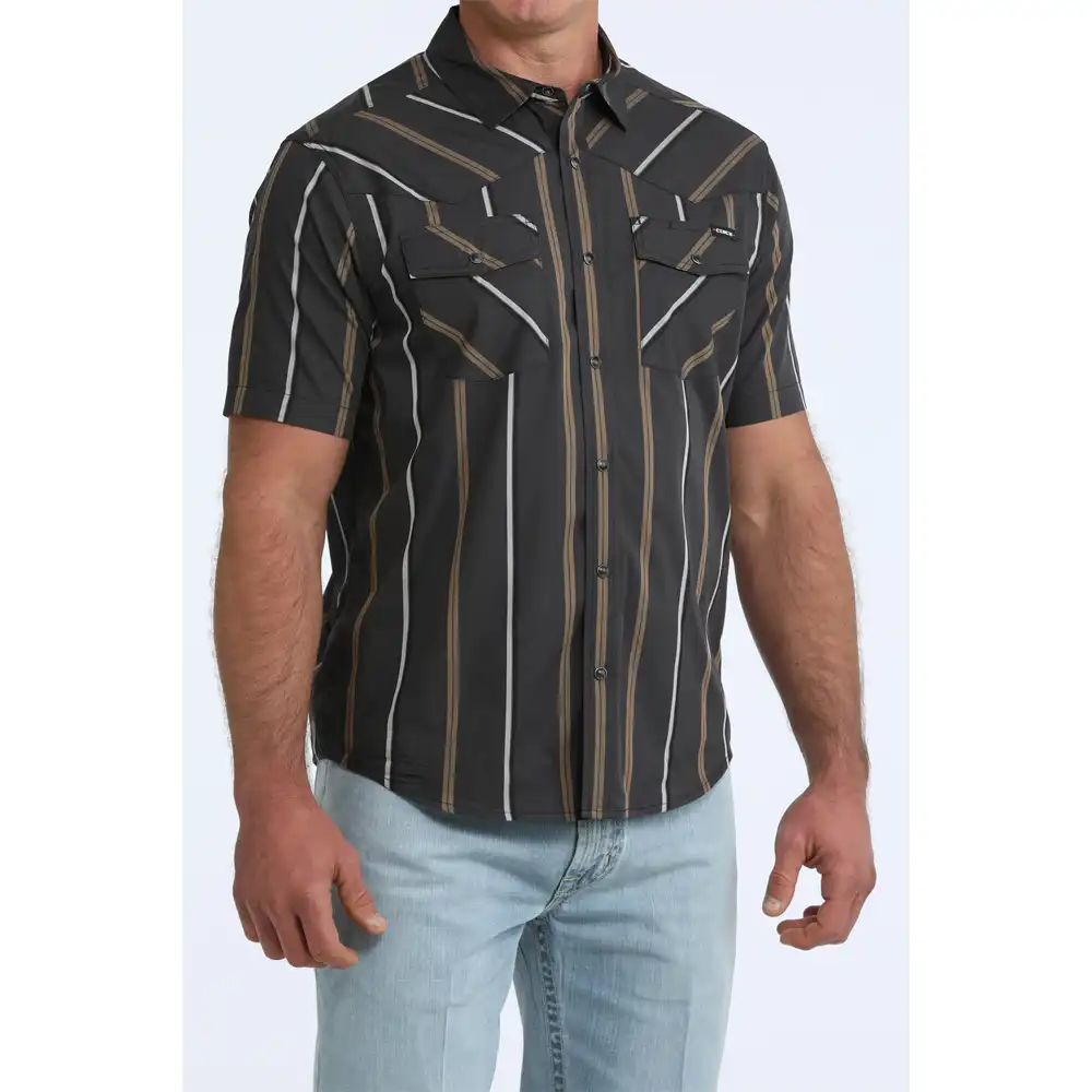 men's short sleeve shirt black