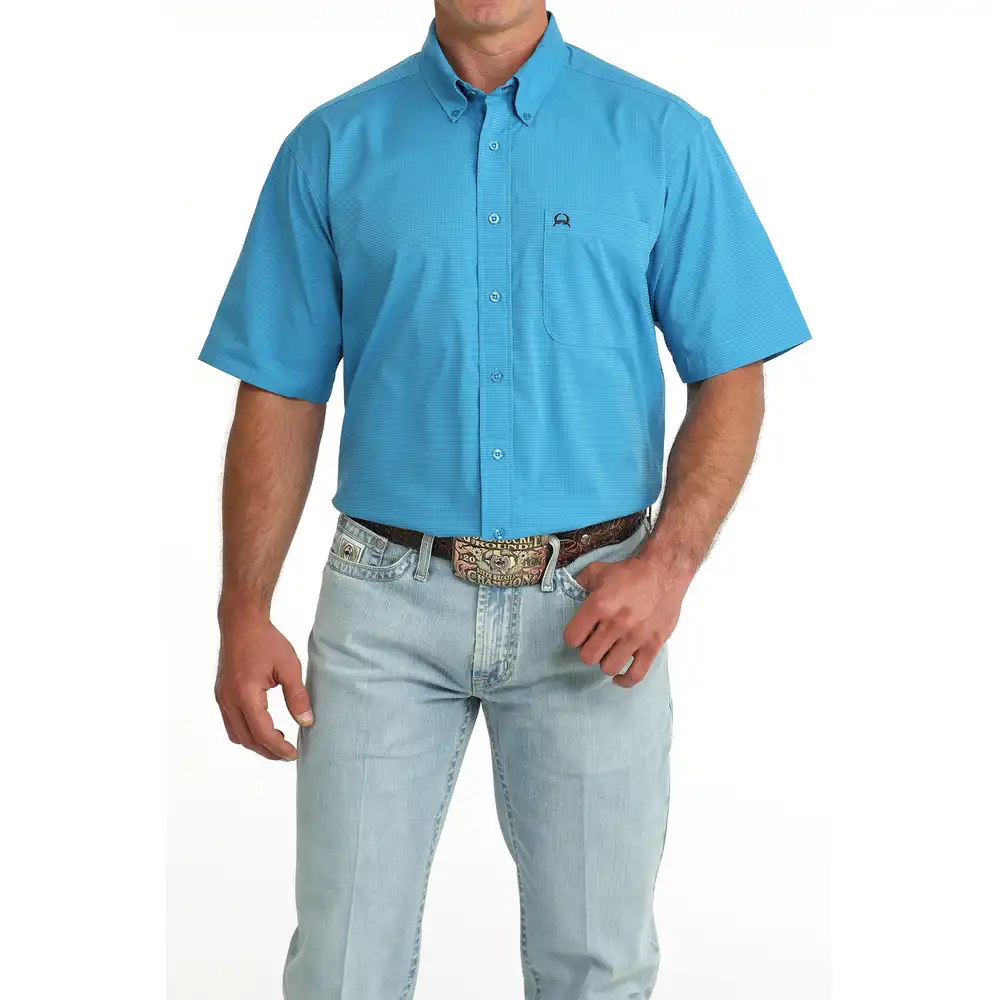 men's blue shirt cinch