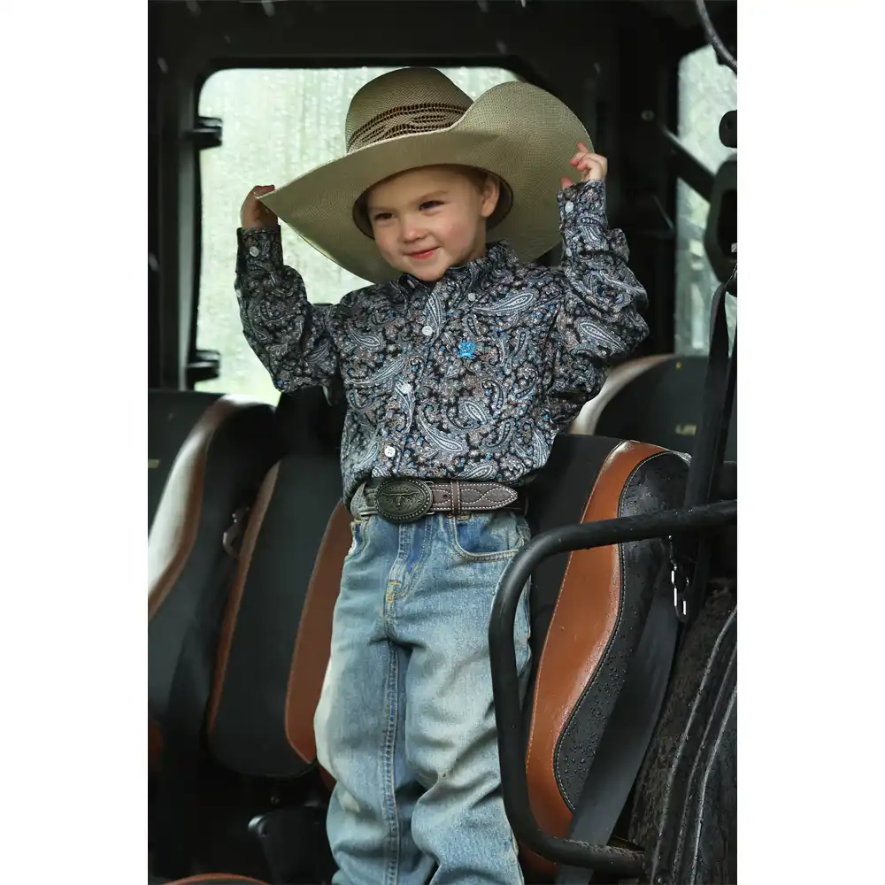 toddler long sleeve shirt paisley