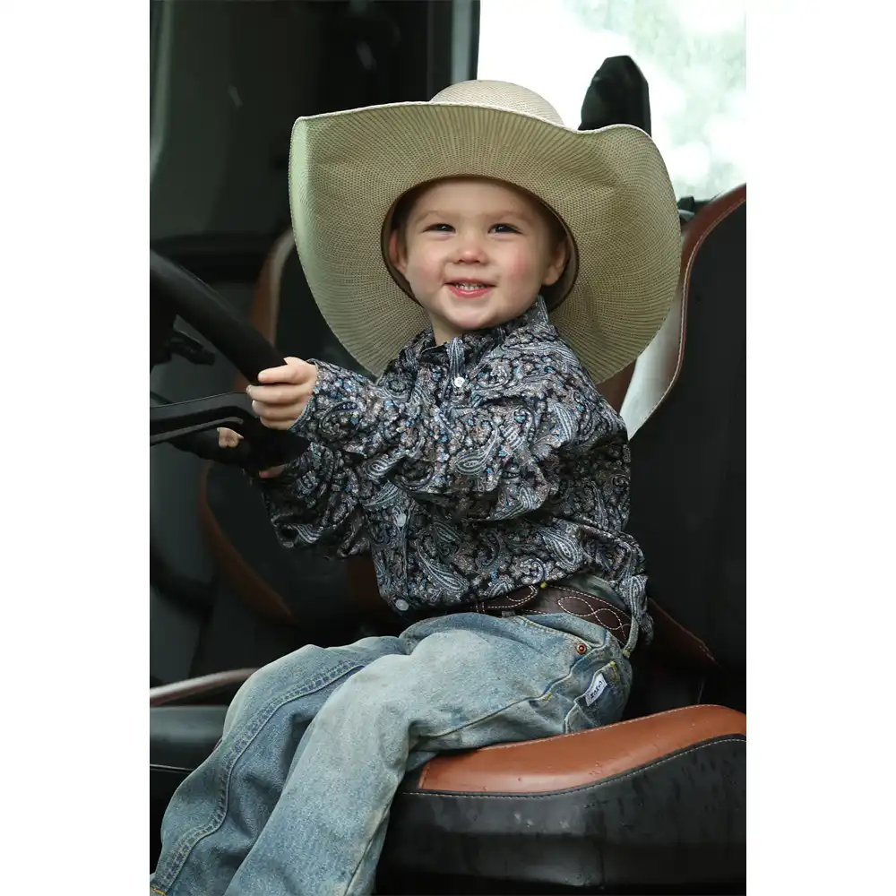 cinch infant long sleeve shirt paisley
