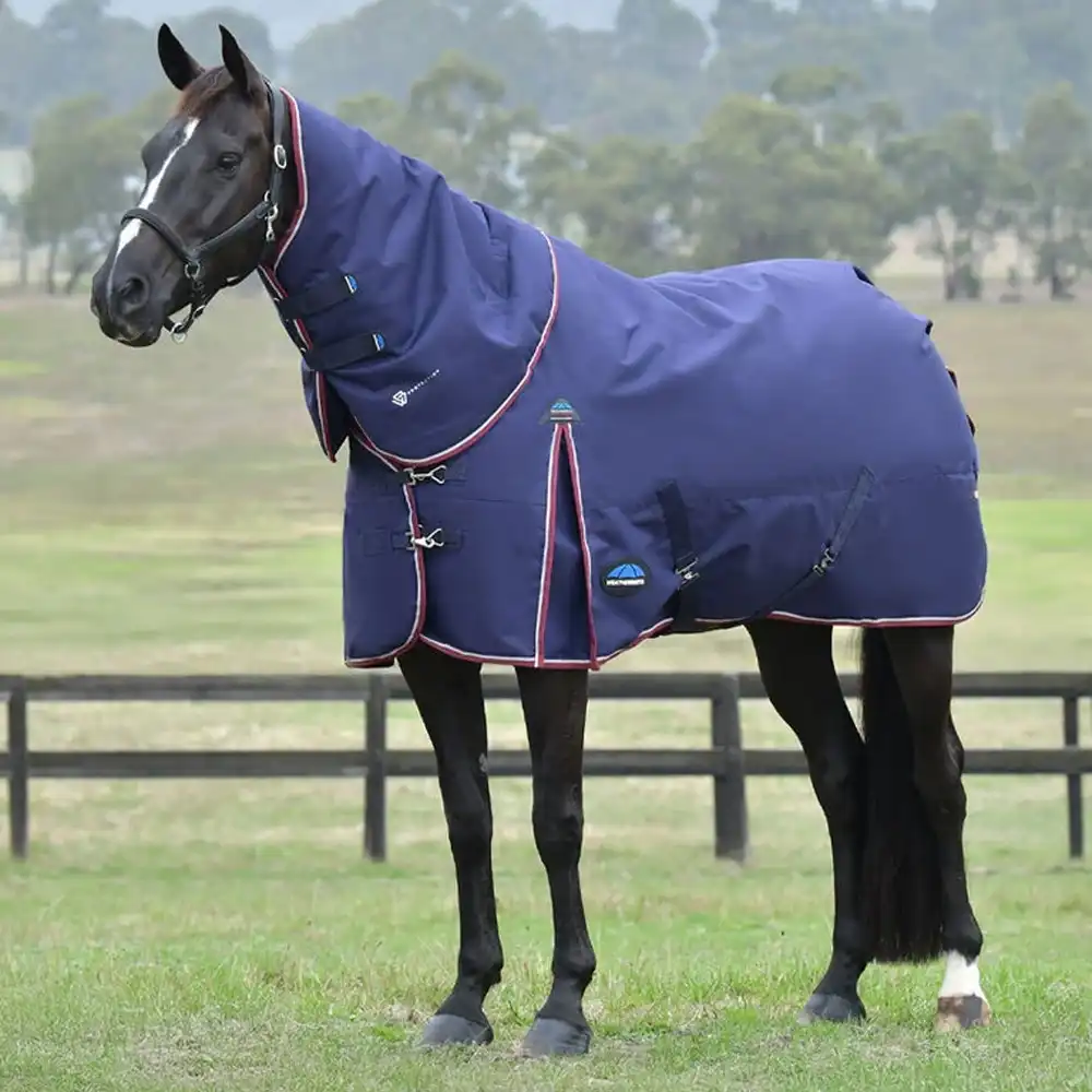 weatherbeeta turnout blanket navy & burgundy