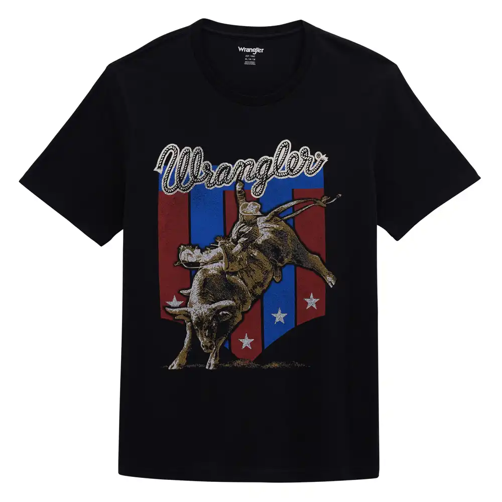 wrangler men's graphic tee shirt black
