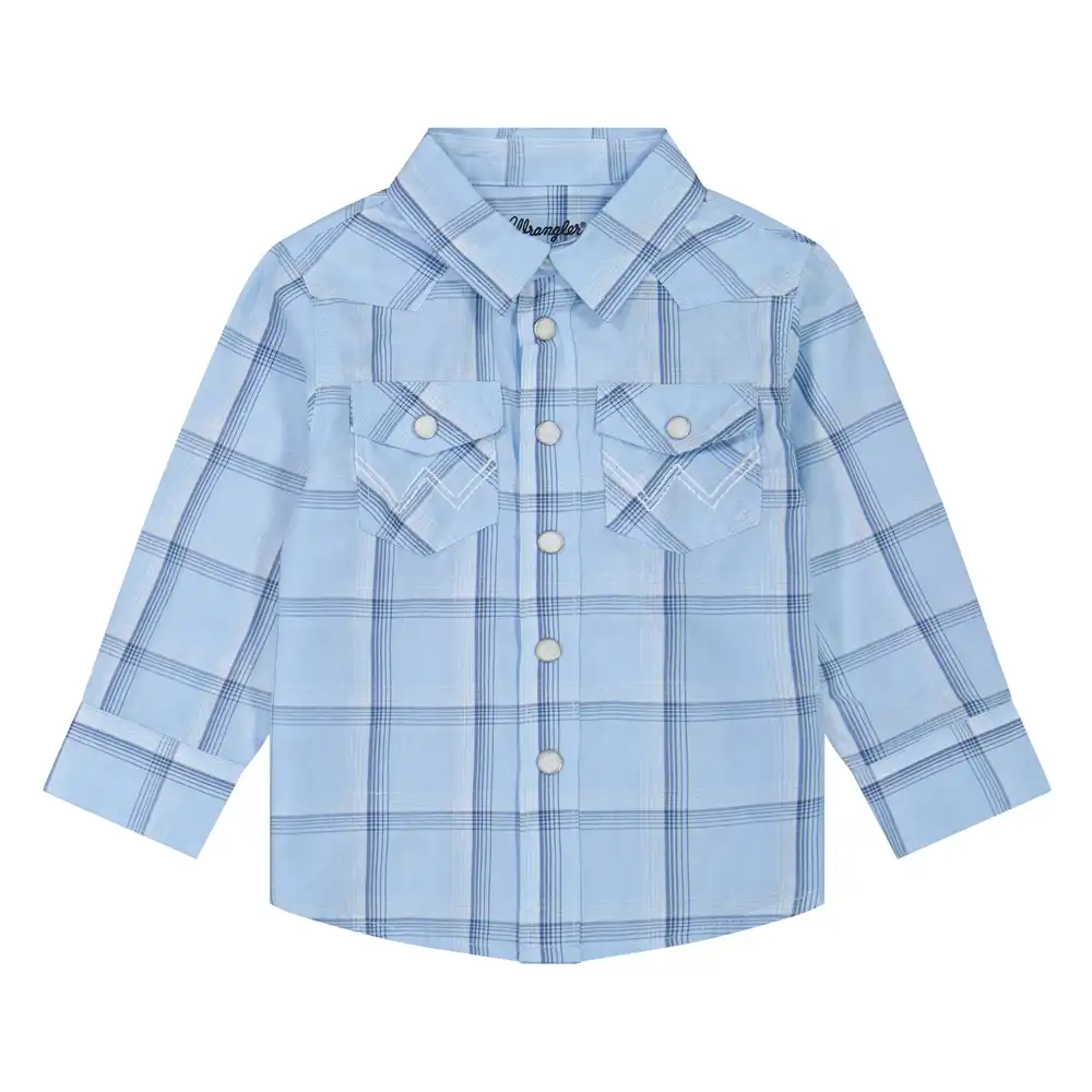 wrangler infant boy's long sleeve shirt
