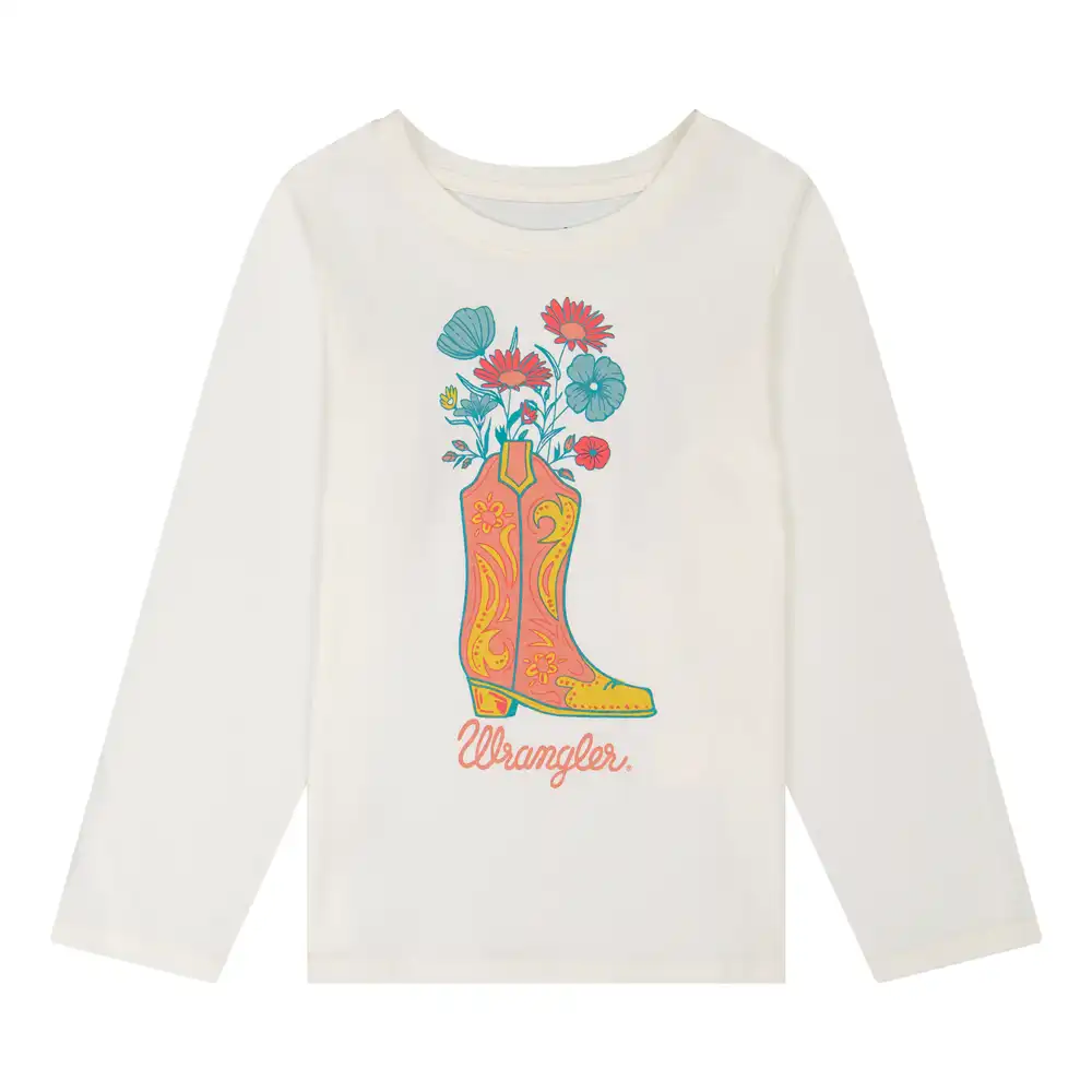 girl's long sleeve western graphic tee