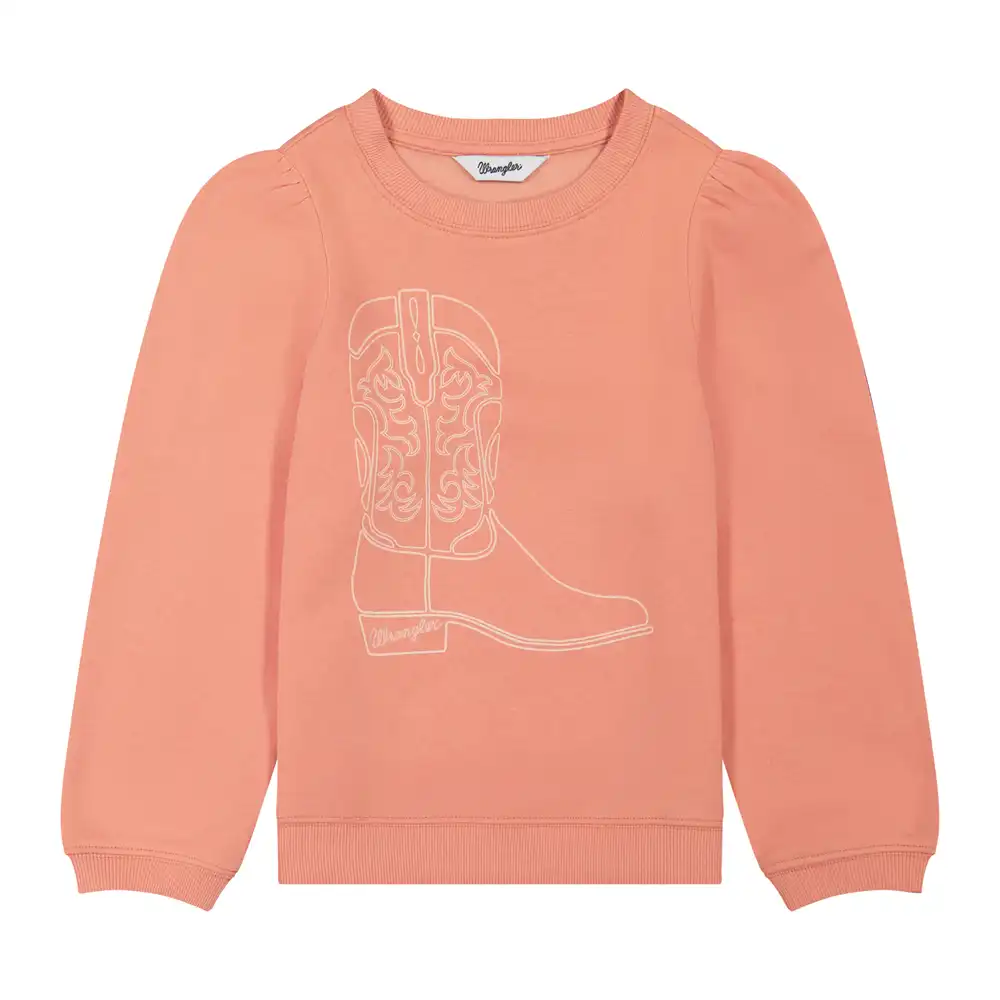 wrangler girl's sweatshirt pink