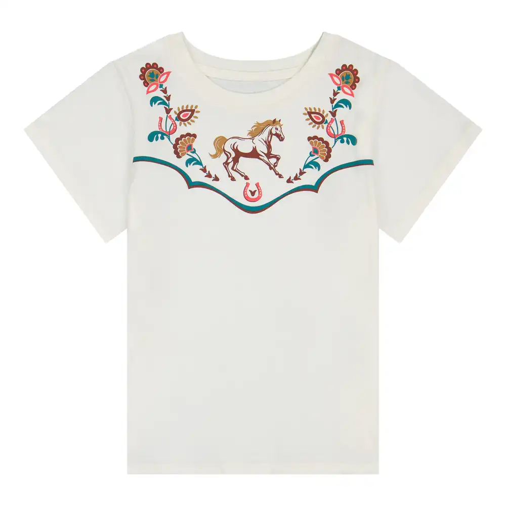 wrangler girl's tee shirt white