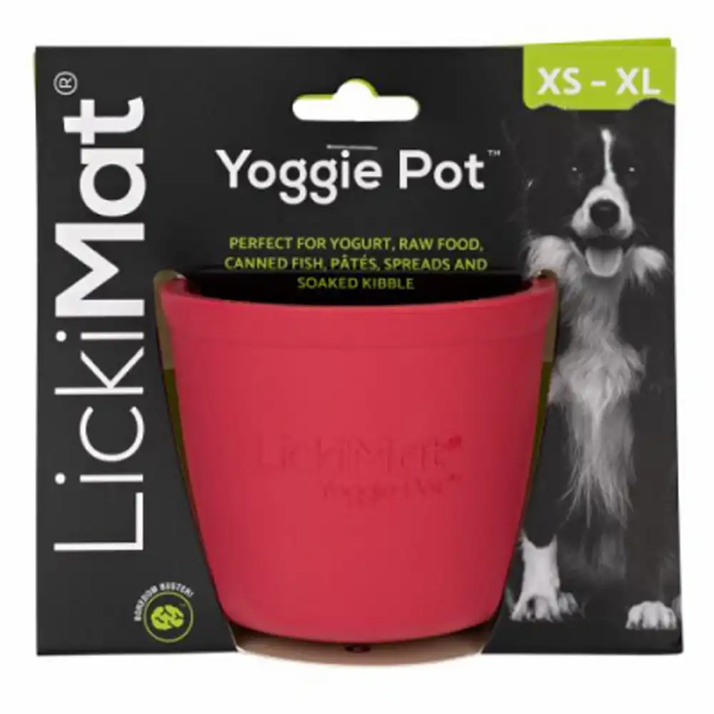 yoggie dog bowl pink