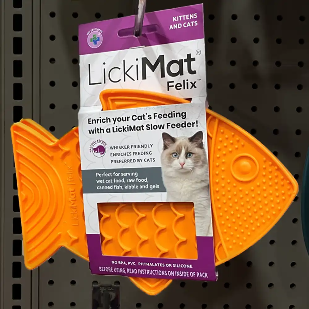 orange felix cat feeder