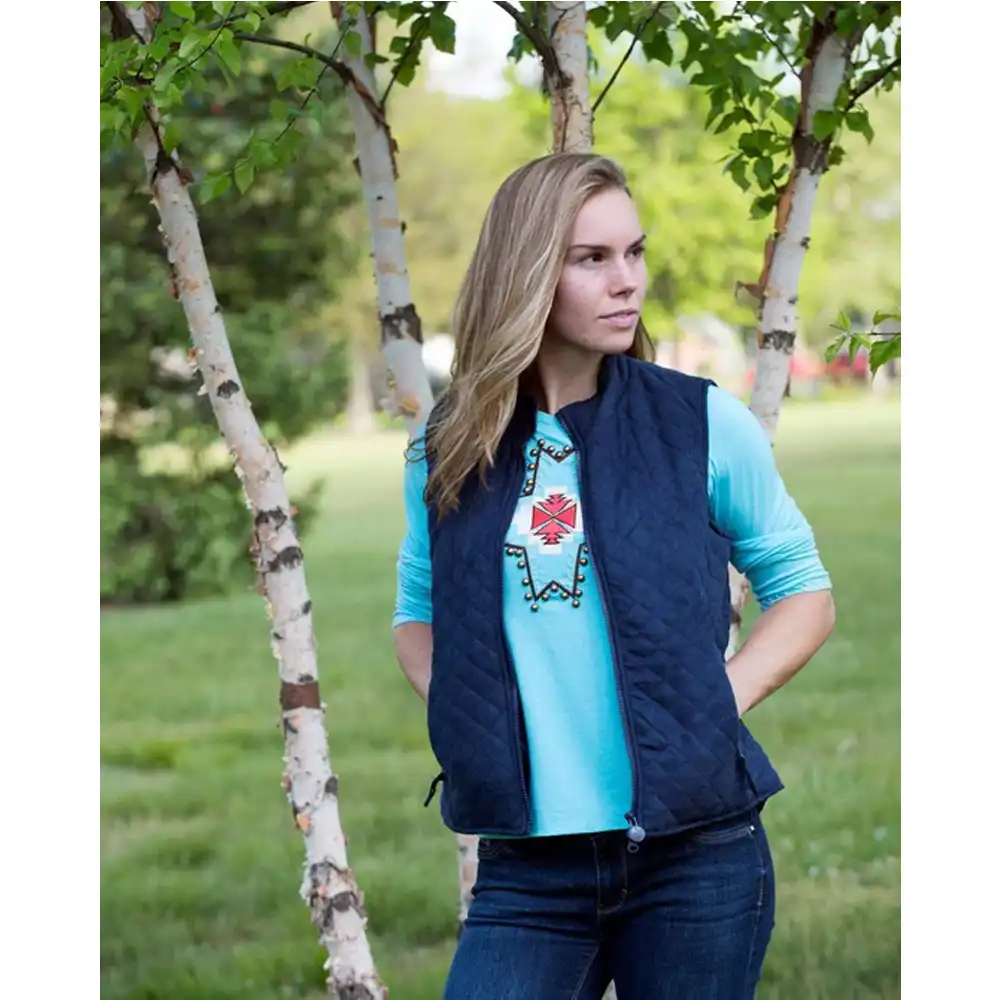 outback women's vest navy