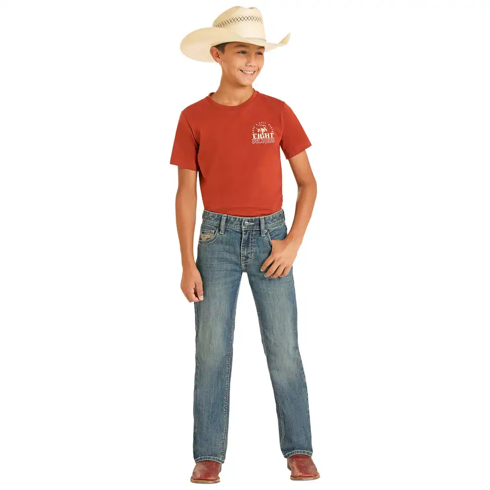 rock n roll denim boy's bootcut jeans