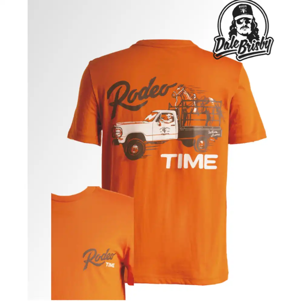 rock n roll denim youth tee orange