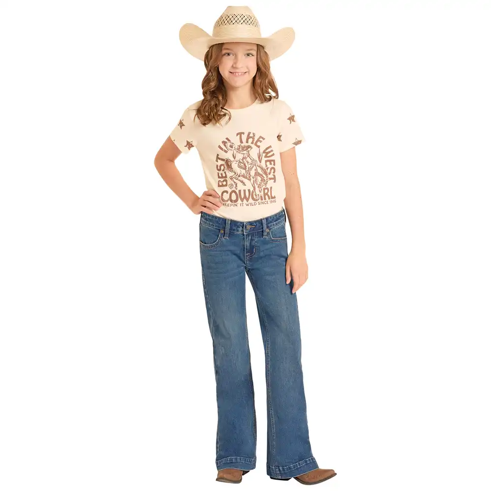 girl's welt pocket jeans rock n roll denim