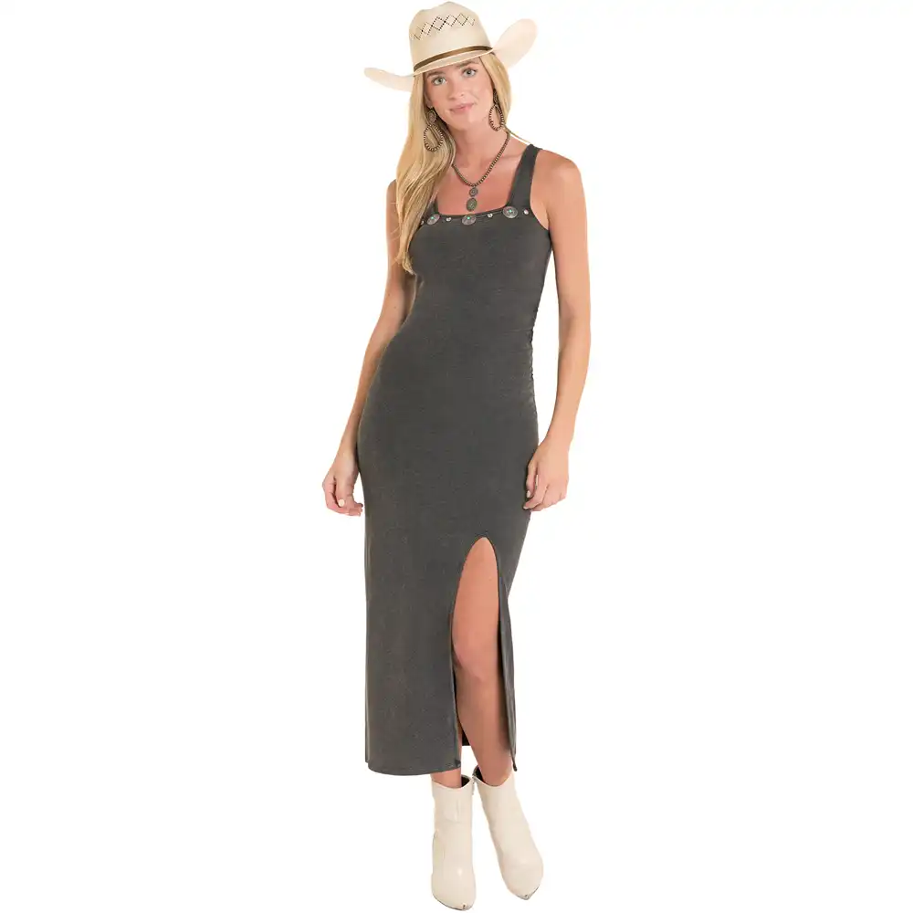 rock n roll denim women's black dress